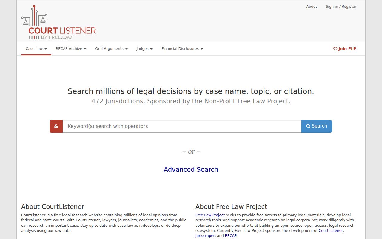 Kalkaska County case search CourtListener public docket interface